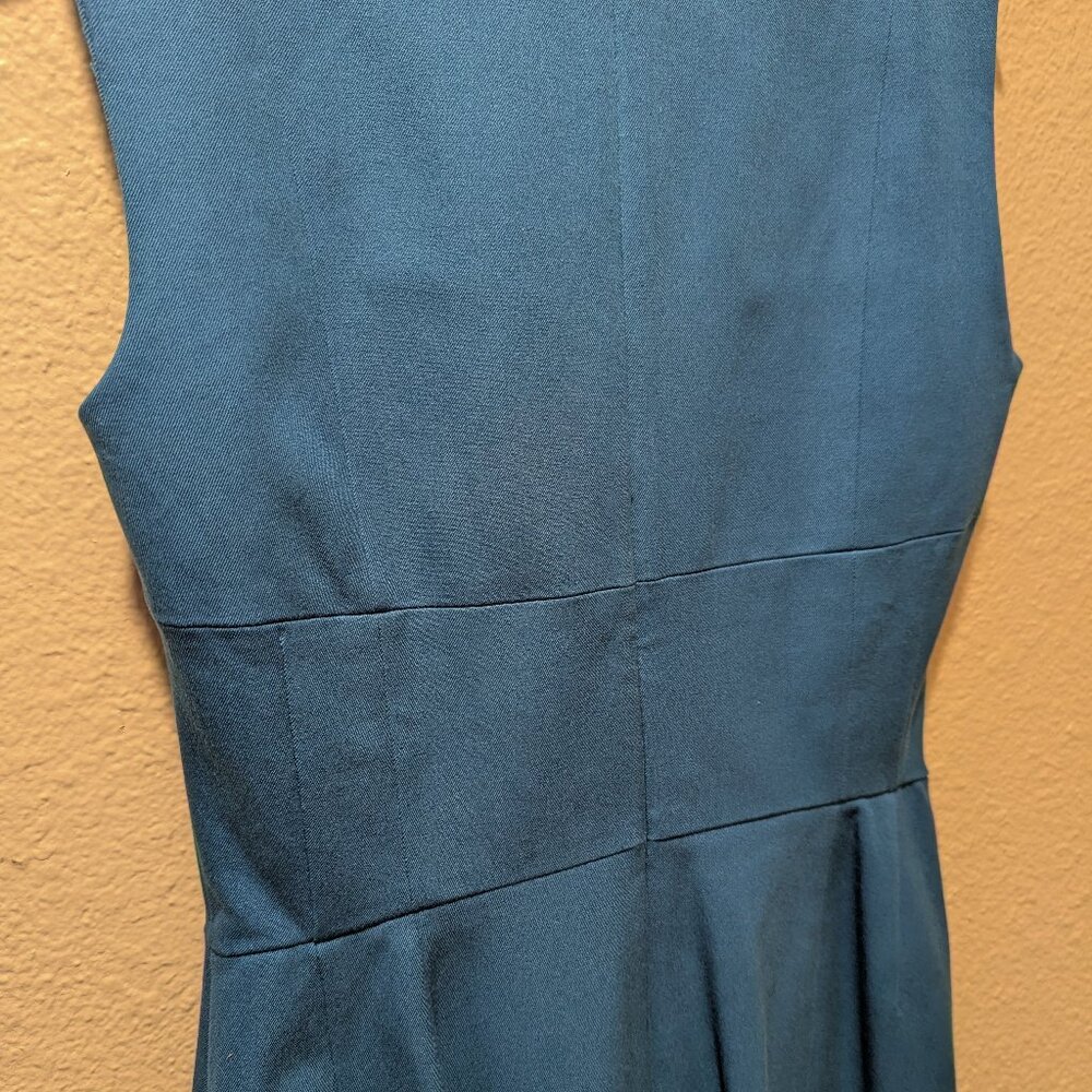 NWOT Banana Republic Teal Blue Sloan Sheath Midi Dress Size 6 - Picture 16 of 16